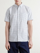 Beams Plus - Button-Down Collar Checked Cotton Shirt - White