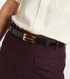 Victoria Beckham Croc-effect leather belt