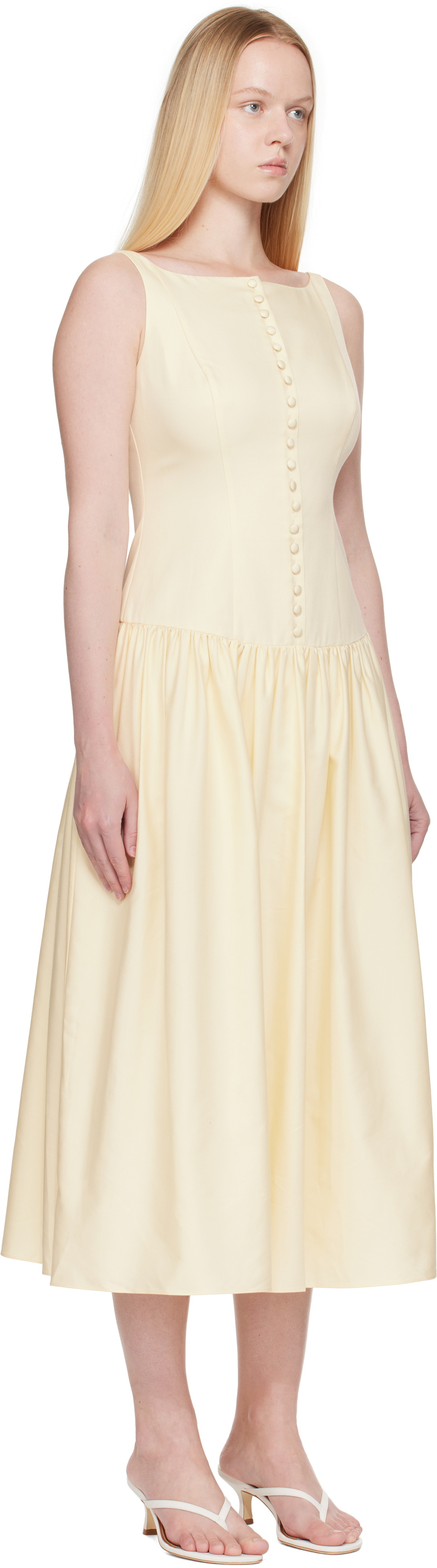 Mirror Palais Yellow Kissing Booth Midi Dress