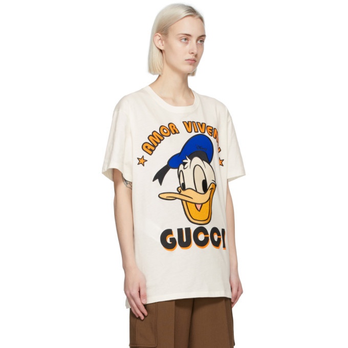 Gucci X Disney Donuld Duck T-Shirt White/Blue for Men