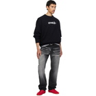Off-White Black Heraldic Arrow Skate Crewneck Sweatshirt