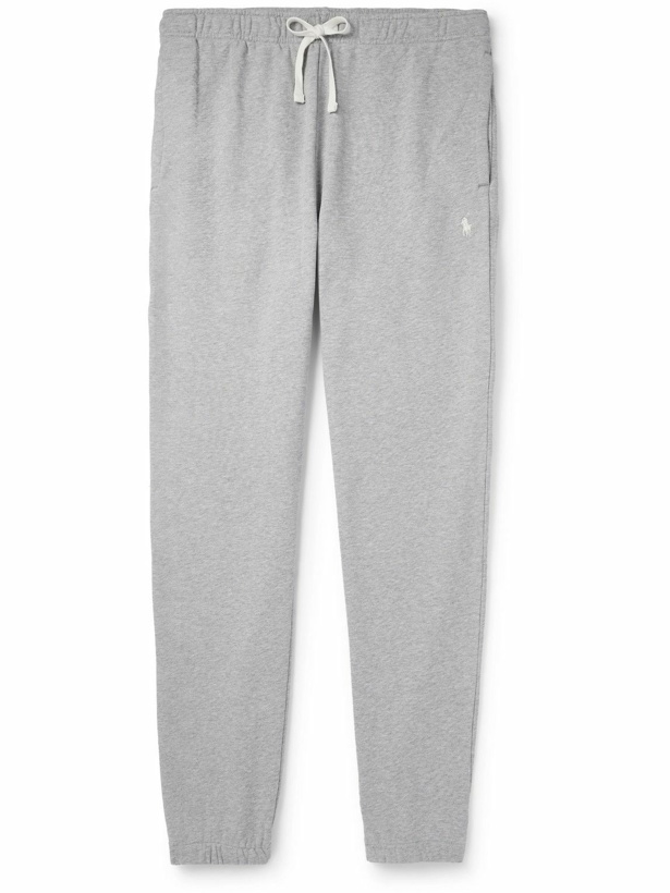 Photo: Polo Ralph Lauren - Tapered Logo-Embroidered Cotton-Jersey Sweatpants - Gray
