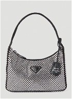 Crystal-Embellished Mini Handbag in Silver