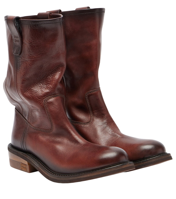 Photo: Miu Miu Foule leather ankle boots
