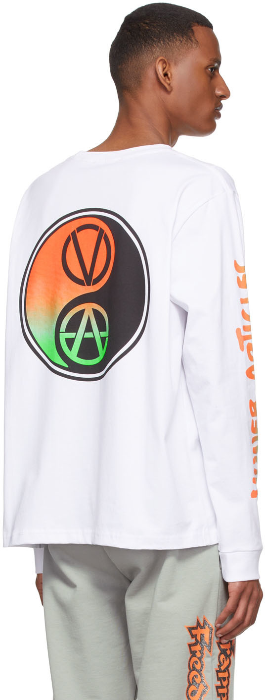Vyner Articles White Organic Cotton Long Sleeve T-Shirt