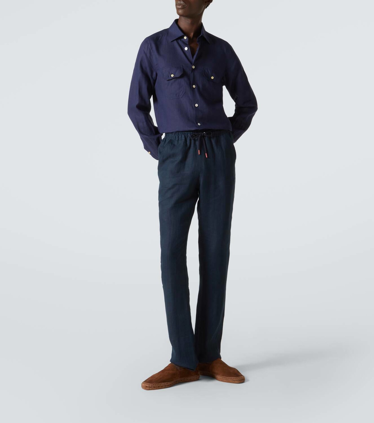 Kiton Linen straight pants