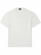 TOM FORD - Sequinned Silk T-Shirt - White