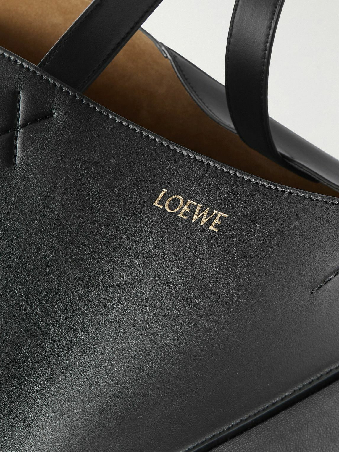 Loewe - Men - Puzzle Fold Extra-Large Panelled Leather Tote Bag Black