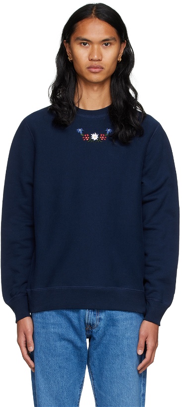Photo: Noah Navy Embroidered Sweatshirt