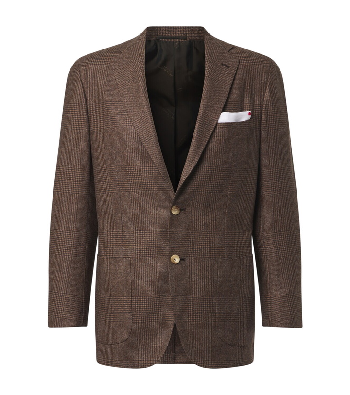 Photo: Kiton Prince of Wales check virgin wool blazer