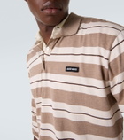 Miu Miu Striped cotton jersey polo shirt