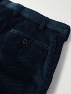 Lardini - Slim-Fit Stretch-Cotton Corduroy Suit Trousers - Blue