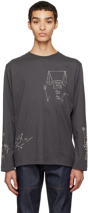 Photo: Études Gray Jean-Michel Basquiat Edition Wonder Peso Neto T-Shirt