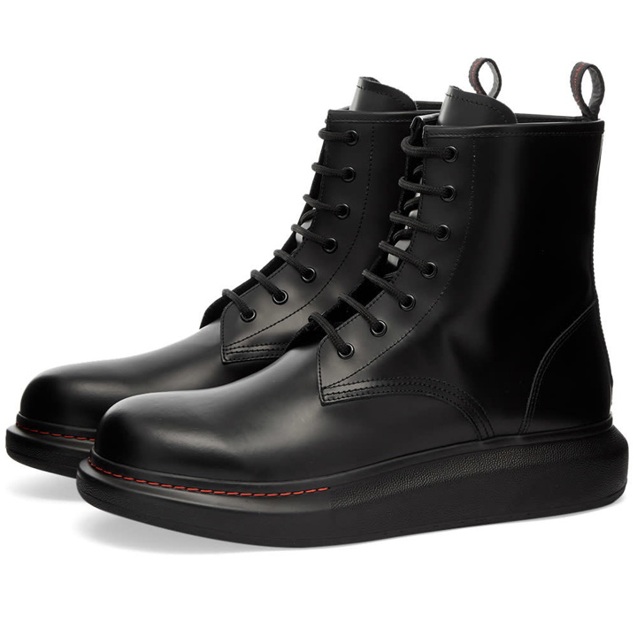 Photo: Alexander McQueen Leather Wedge Sole Boot