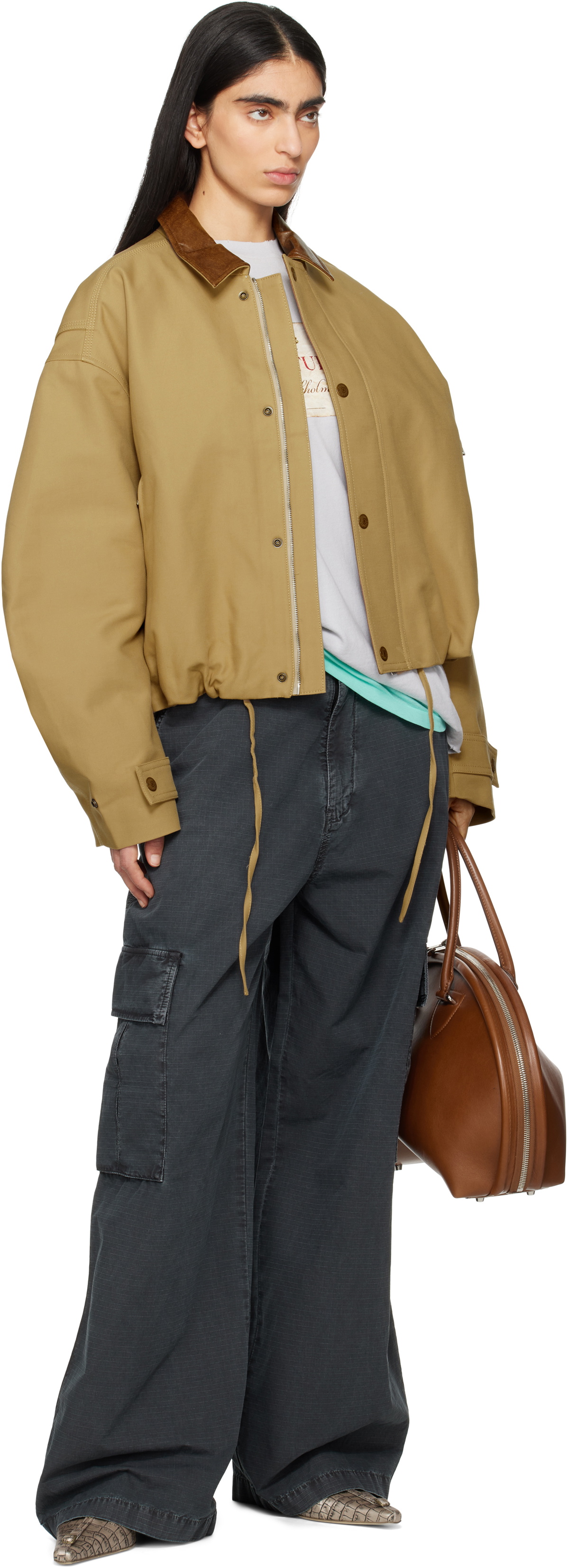Acne Studios Beige Double Cotton Twill Jacket Acne Studios