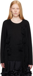 Comme des Garçons Homme Plus Black Acrylic Wool Jersey Sweater