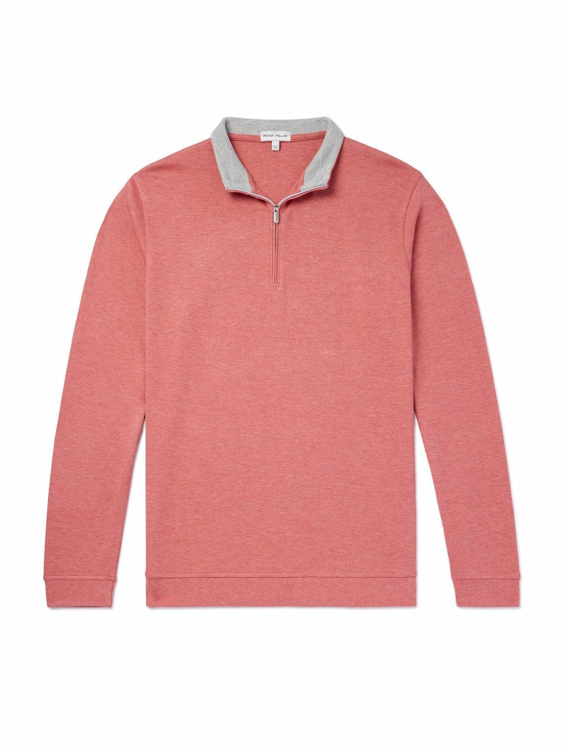 Photo: Peter Millar - Crown Comfort Cotton-Blend Half-Zip Sweater - Red