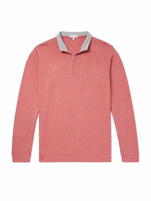 Photo: Peter Millar - Crown Comfort Cotton-Blend Half-Zip Sweater - Red