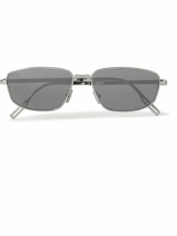 Photo: Dior Eyewear - Dior90 S1U Rectangular-Frame Silver-Tone Sunglasses