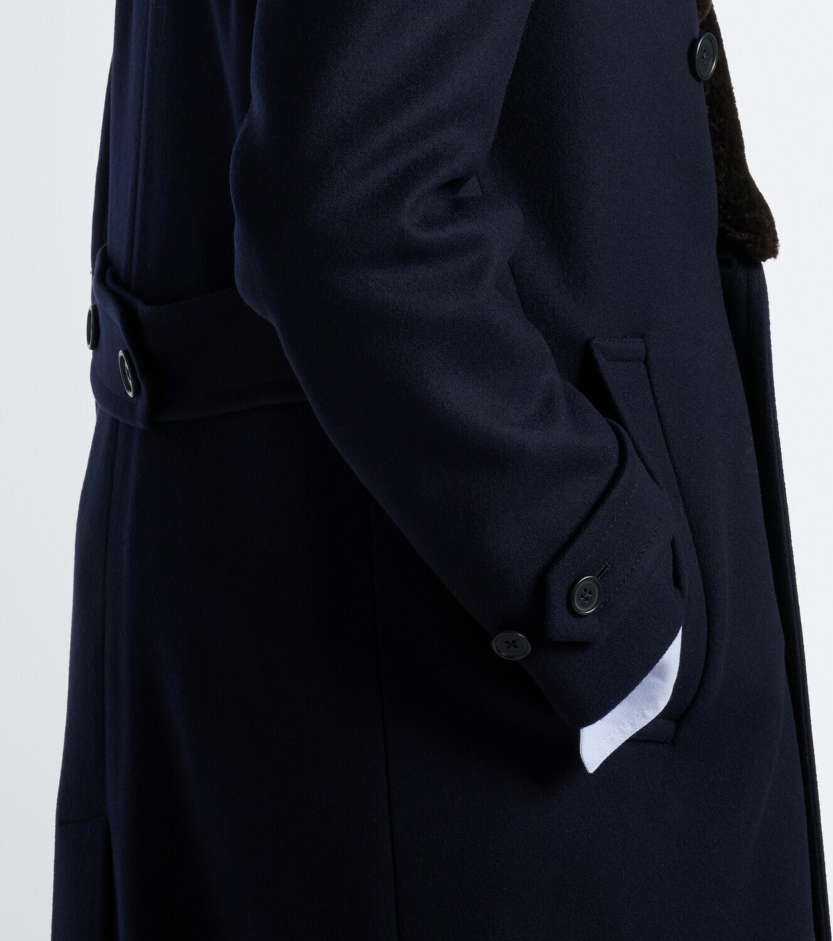 Polo Ralph Lauren Shearling-trimmed wool coat