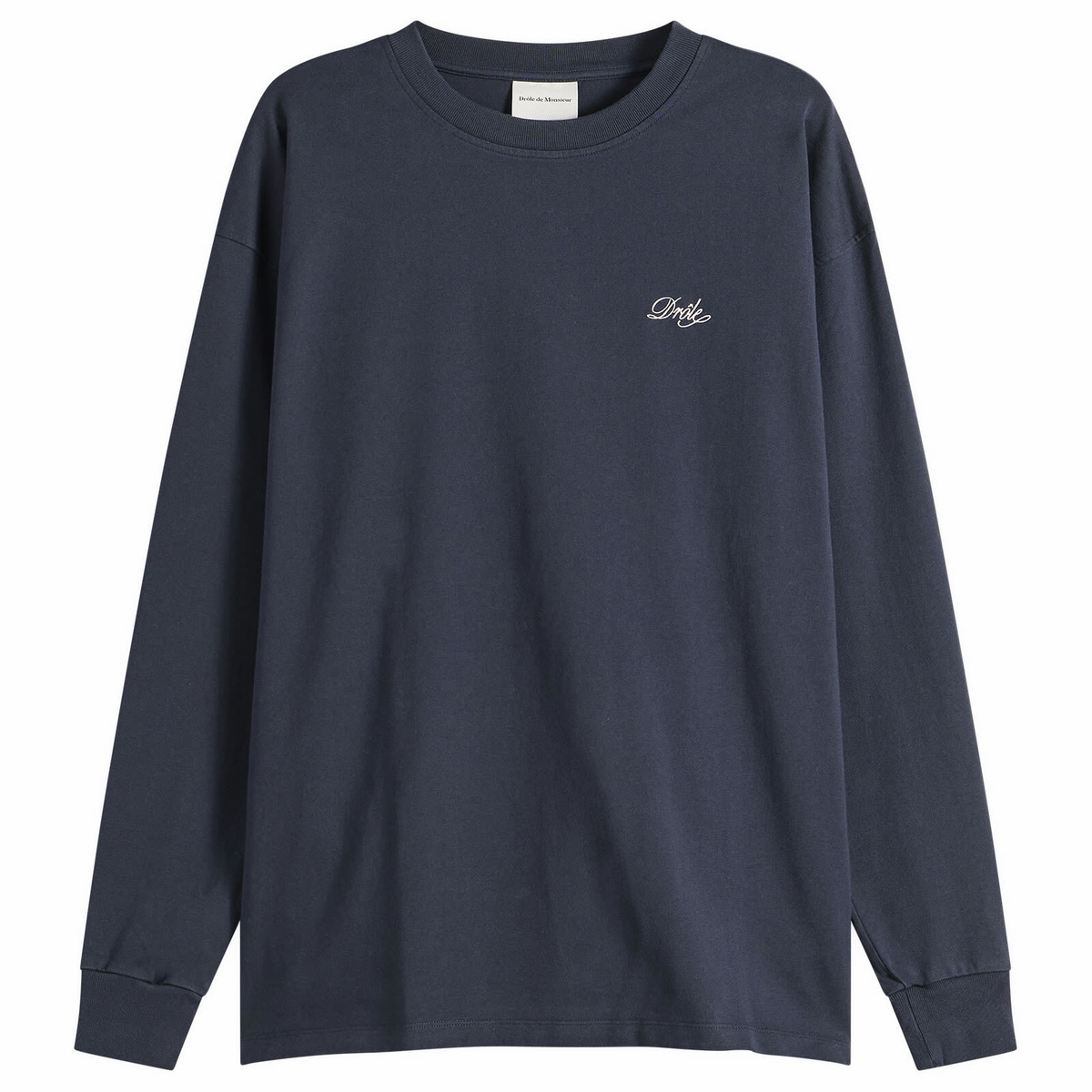 Drôle de Monsieur Men's Drôle Belissima Long Sleeve T-shirt in Navy
