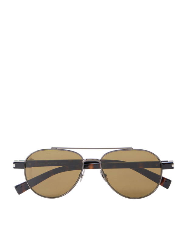 Photo: SAINT LAURENT - Aviator-Style Black-Tone Sunglasses