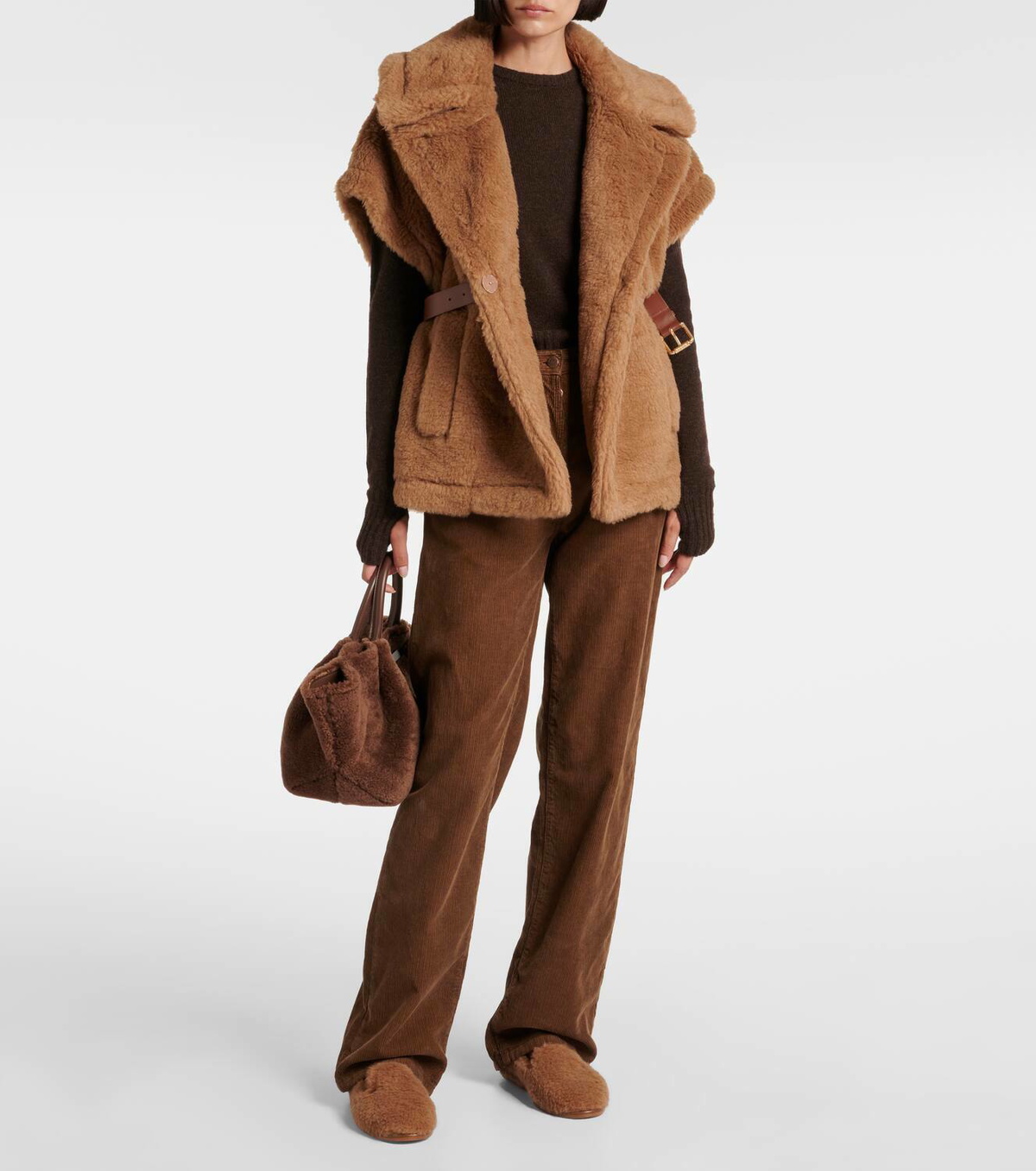 Max Mara Feliac teddy slip-on shoes