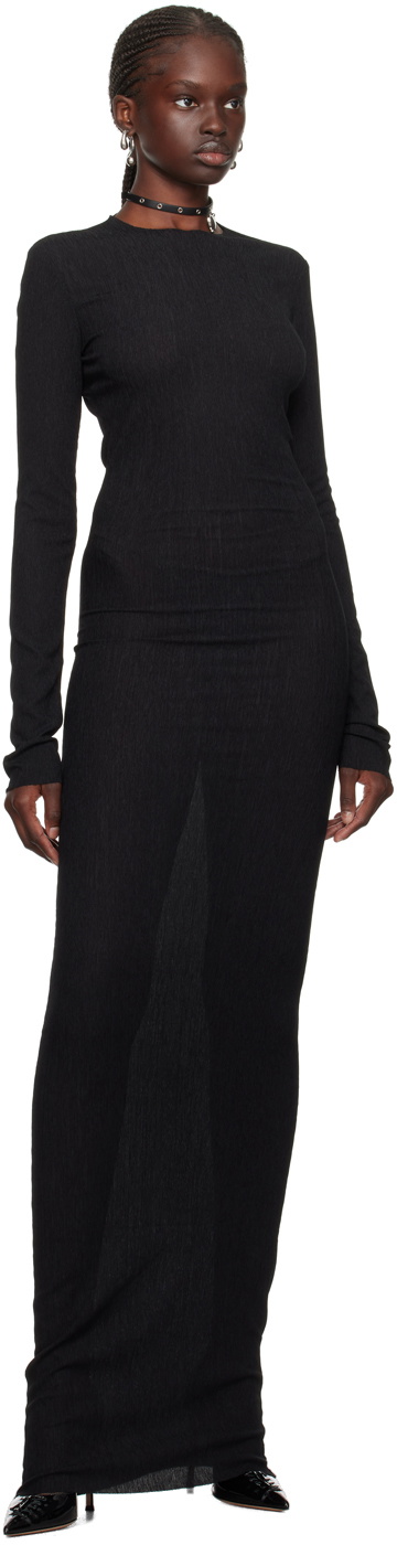 Ludovic de Saint Sernin Black Simple Maxi Dress