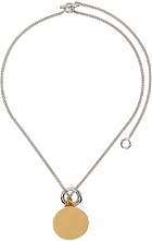 Jil Sander Silver & Gold Pendant Necklace