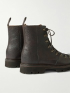 Grenson - Brady Pebble-Grain Leather Boots - Brown