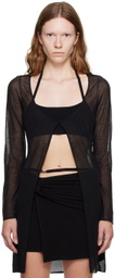 Paris Georgia Black Jasmine Cardigan & Tank Top Set