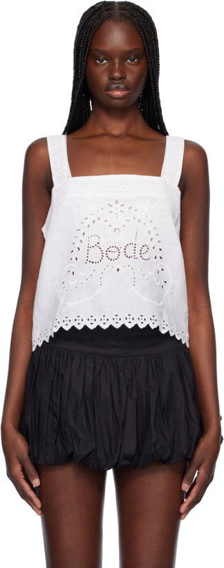 Photo: Bode White Belvoir Tank Top