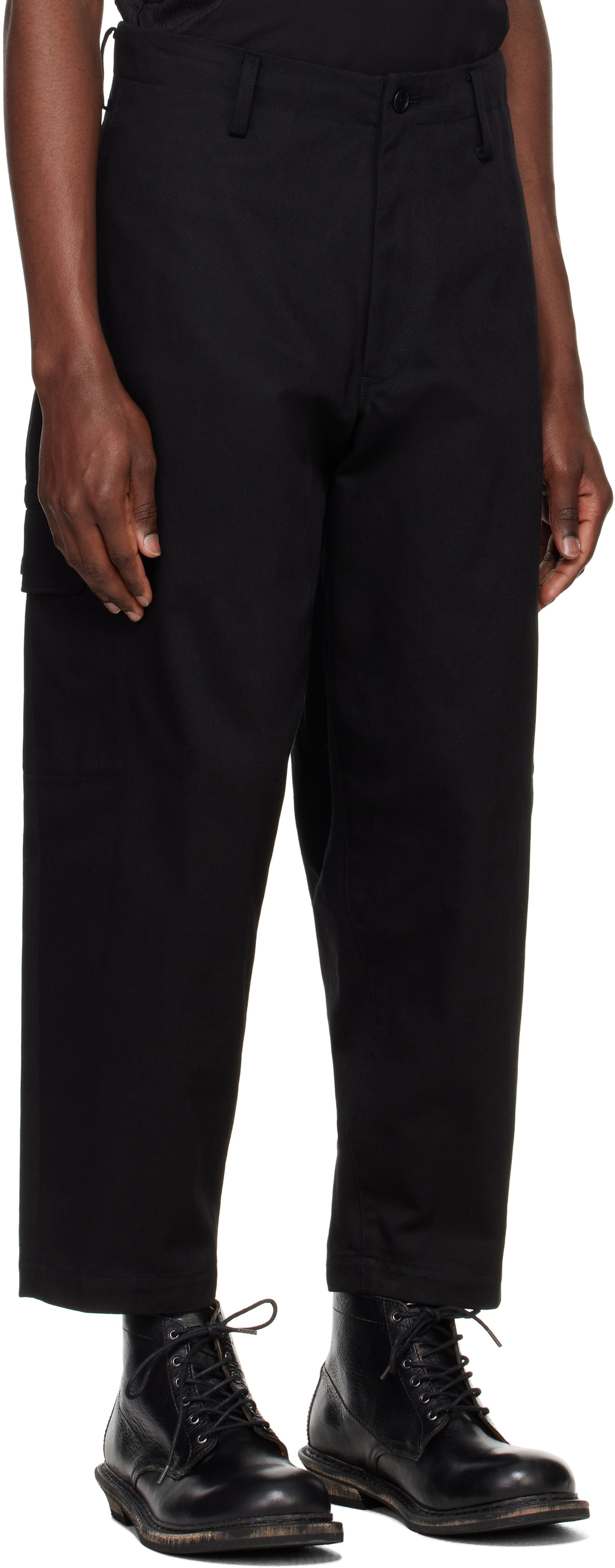 Y's For Men Black Katsuragi Cargo Pants