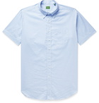 Sid Mashburn - Button-Down Collar Striped Cotton and Linen-Blend Shirt - Blue