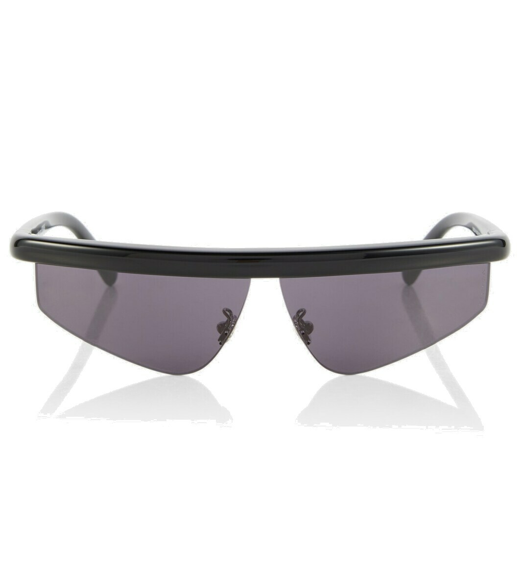 Moncler Orizon Semi-Rimmed Acetate Rectangle Sunglasses Moncler Sunglasses ML 0254 Orizion 01A Black/Smoke at Amazon  main image 4