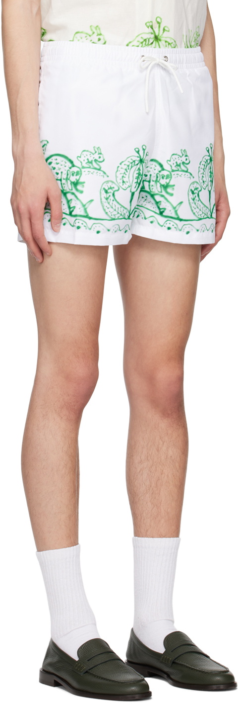 Carne Bollente White Spray On Me Swim Shorts