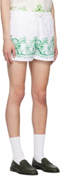 Carne Bollente White Spray On Me Swim Shorts