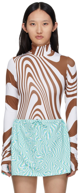 Photo: FENSI SSENSE Exclusive White & Brown Oraculo Bodysuit
