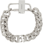 Givenchy Silver G Chain Lock Bracelet