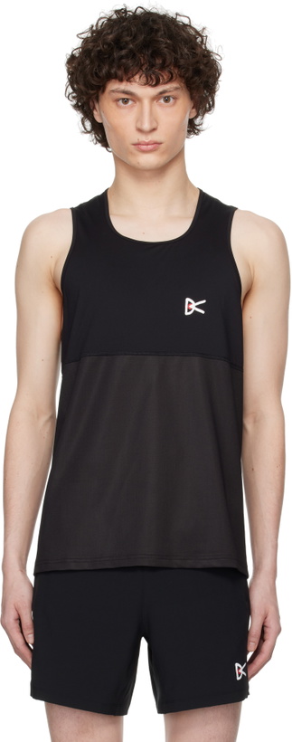 Photo: District Vision Black Panelled Mesh Singlet Tank Top