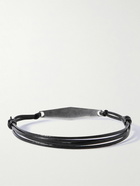 SAINT LAURENT - Leather and Silver-Tone Bracelet - Silver