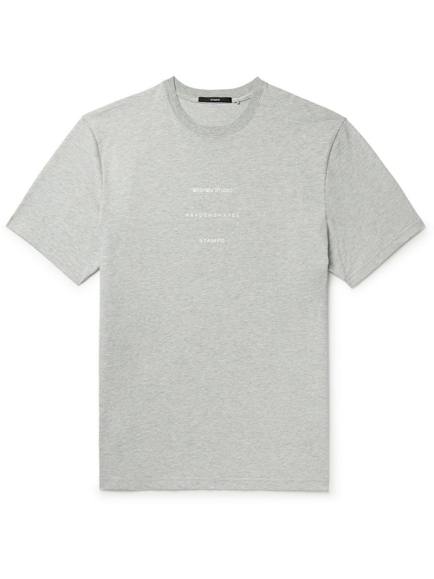 Photo: HAYDENSHAPES - Arsham Stampd Printed Cotton-Jersey T-Shirt - Gray