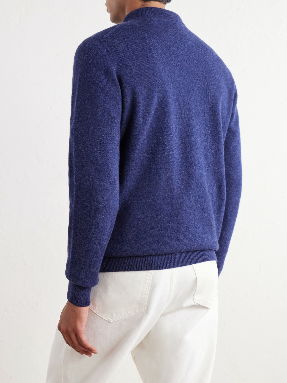 William Lockie - Wool Half-Zip Sweater - Blue