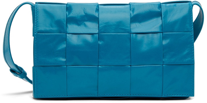 Photo: Bottega Veneta Blue Medium Cassette Messenger Bag