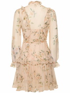 ZIMMERMANN - Natura Printed Ruffle Silk Mini Dress