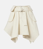 Loewe Cotton and silk gabardine miniskirt