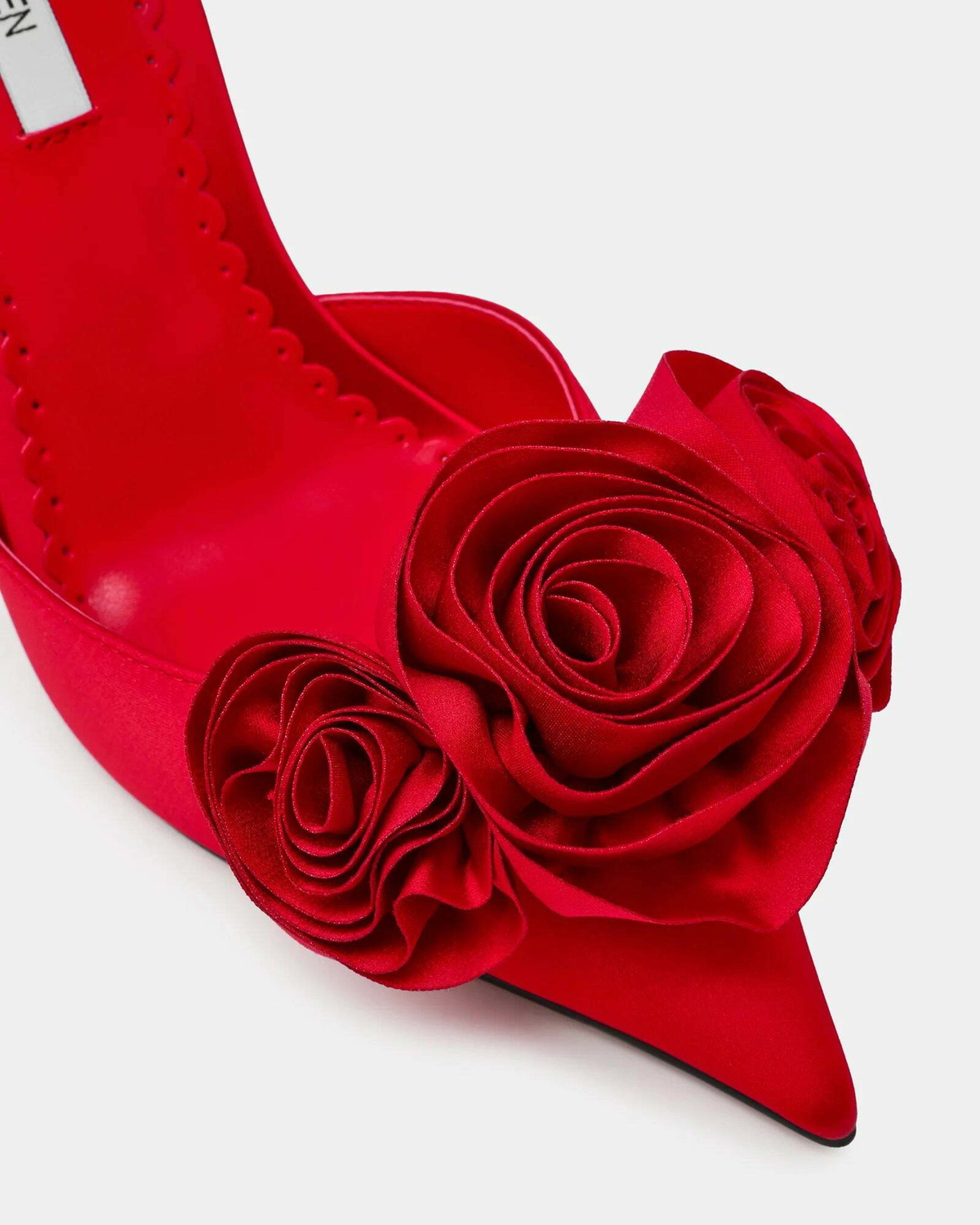 Steve Madden Rosie Heels in Red Satin