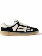 AMIRI - Pacific Bones Appliquéd Suede and Full-Grain Leather Sneakers - Black