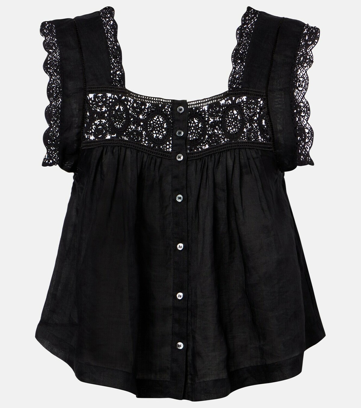 Citizens of Humanity Mia lace-trimmed top