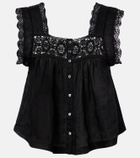 Citizens of Humanity Mia lace-trimmed top